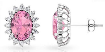 Elegant Pink Diamond Earrings