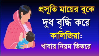 মায়ের বুকে দুধ বৃদ্ধি করে কালিজিরা   |  কালিজিরা গাছড়ার ঔষধিগুণ