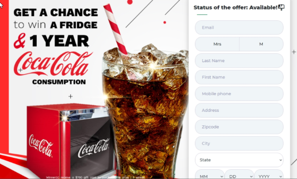  Get a Fridge and a Year of CocaCola Consumption! 