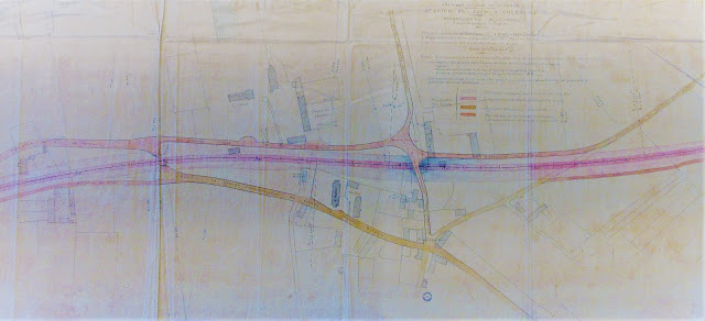 a 1856 - Un des plans du projet de construction de la voie ferrée.