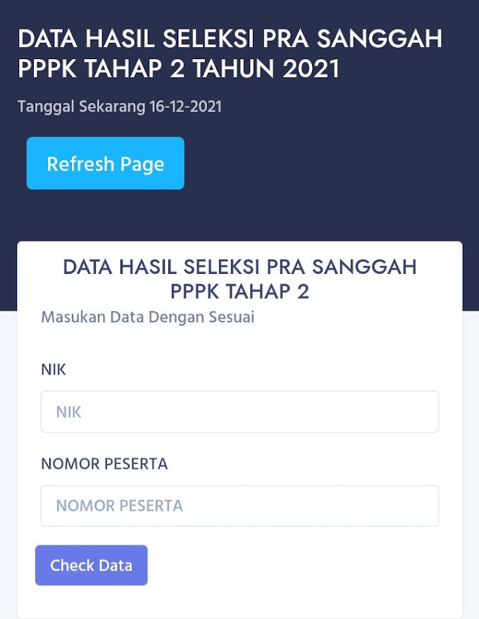  Cek Hasil Seleksi P3K Guru Tahap 2 Prasanggah