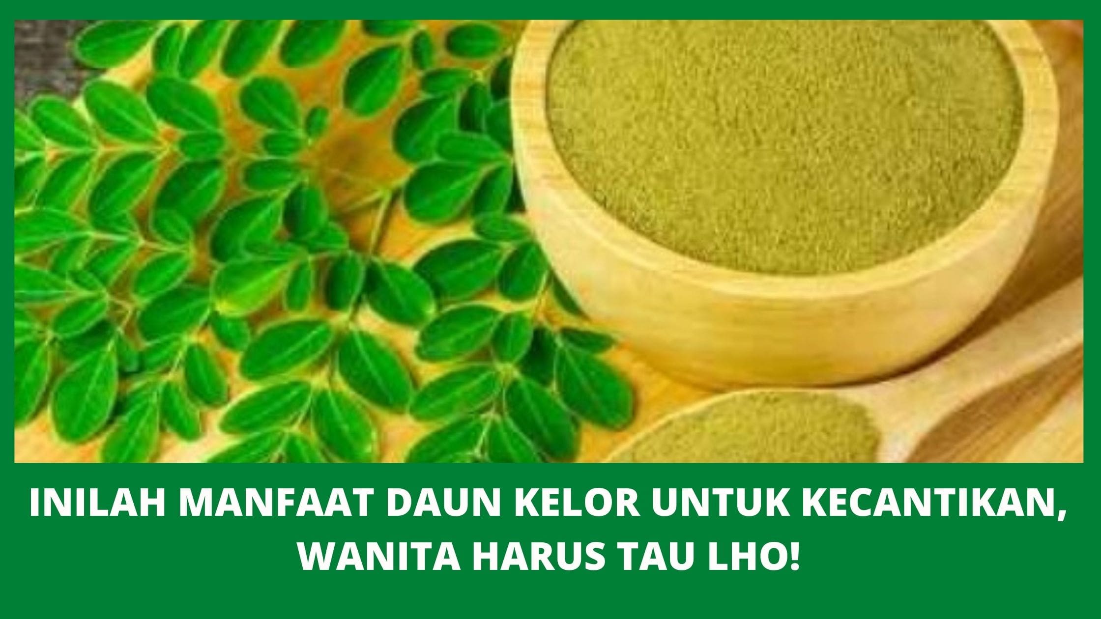 Manfaat Daun Kelor Untuk Wajah