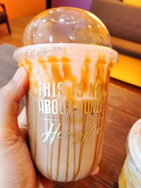 review caramel latte honeybee kluang