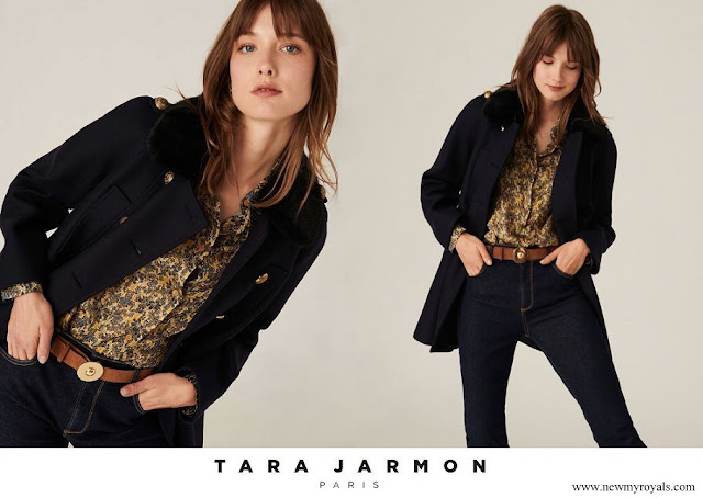 Princess Alexandra wore Tara Jarmon Mick Midnight Blue Wool Coat