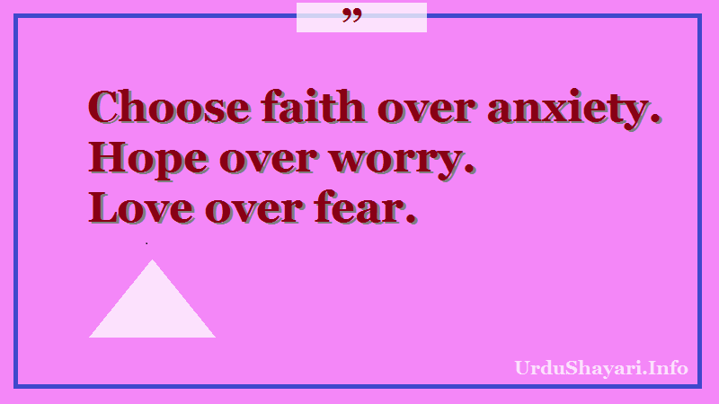 best short positive quote on faith hop and love - thought of the day