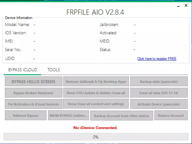 iFrpfile All In One iCloud tool