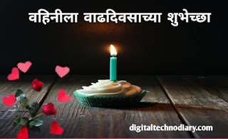 वहिनीला वाढदिवसाच्या शुभेच्छा - Birthday Wishes For Vahini In Marathi