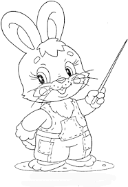 School coloring page, fox, rabbit, mouse| FREE TO PRINT
