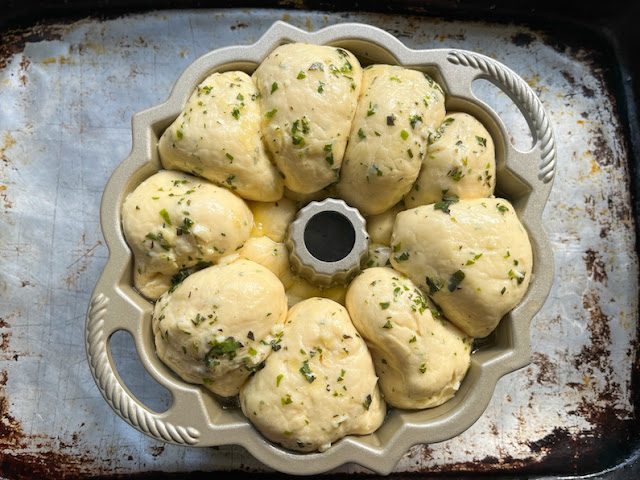 The risen dough balls