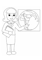 geography Teacher coloring Pages