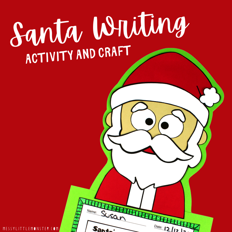 Santa writing activity santa craft printable