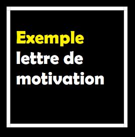Exemple de lettre de motivation