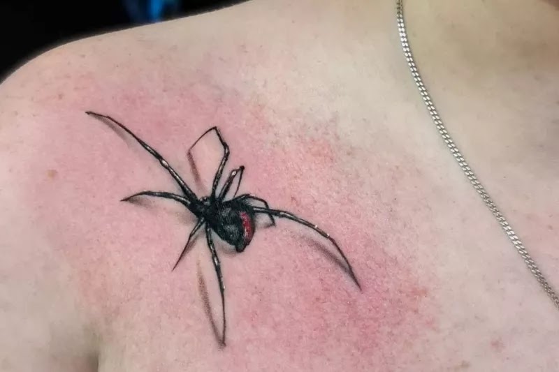Spider 3D tattoo designs.