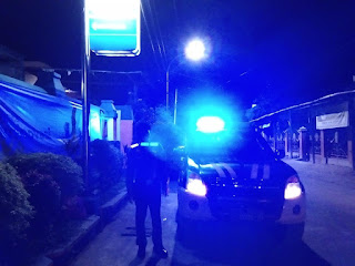 Antisipasi Gangguan Kamtibmas Malam Hari, Polsek Baraka Enrekang Lakukan Patroli Blue Light
