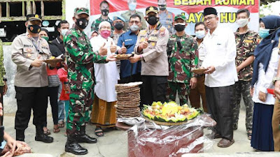  Kapolresta Tangerang dan Dandim 'Groundbreaking' Pembangunan Rumah Layak Huni di Panongan