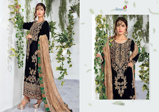 Saniya Trendz maria b vol 1 Pakistani Velvet Suits