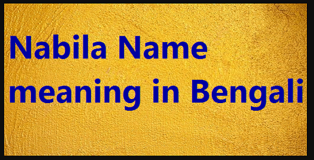 Nabila Name meaning in Bengali
