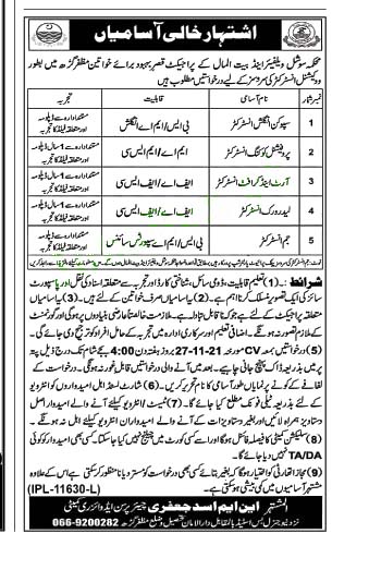 Punjab Jobs | Social Welfare & Bait ul Maal Department Punjab Latest  Jobs 2021