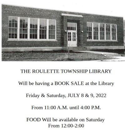 7-8/9 Roulette Twp. Library Book Sale