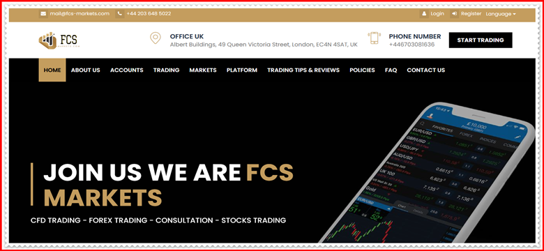 Мошеннический проект fcs-markets.com – Отзывы, развод, обман! Компания FCS Markets  мошенники