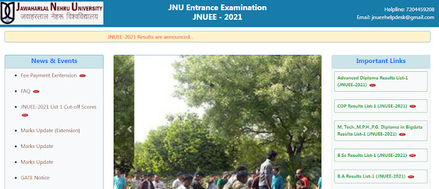 JNUEE Result 2021