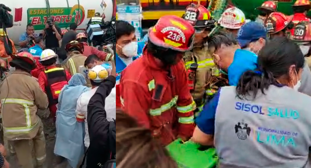 Perú: Mujer pierde la pierna tras choque entre un tren y un camión cisterna en el distrito de Ate