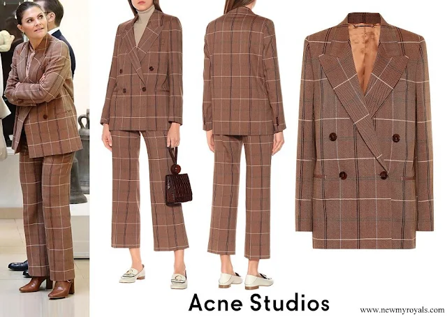 Crown Princess Victoria wore Acne Studios Wool and cotton blend suit