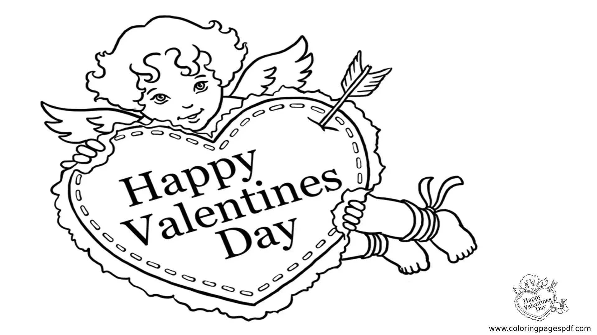 Coloring Pages Of A Cupid