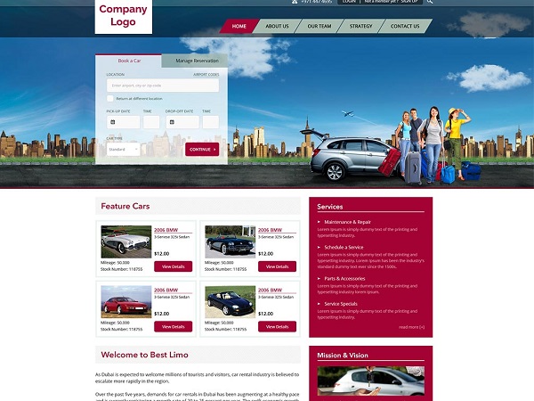 Car Rental Website Design