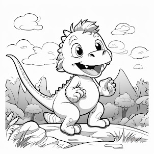 Coloring Book Cool Dinosaur Classic