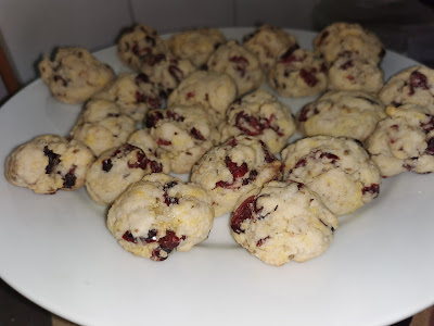 Aniseed and cranberry cookies