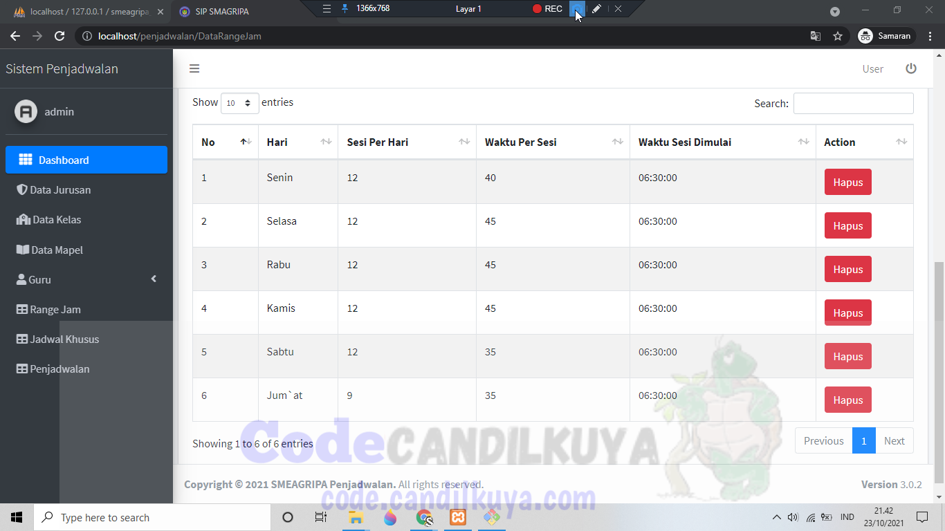 Aplikasi Jadwal Pelajaran Sekolah