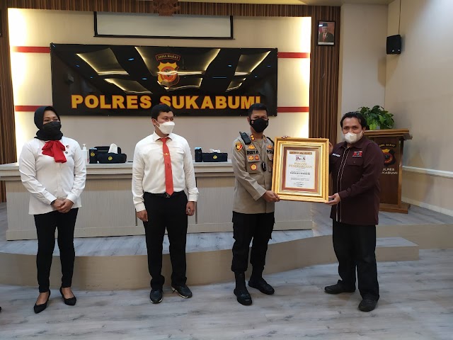 Polres Sukabumi Mendapat Apreasiasi Penghargaan dari Polisi Selebriti