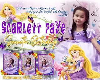 Ideal Rapunzel Tarpaulin Layout for Seventh Birthday