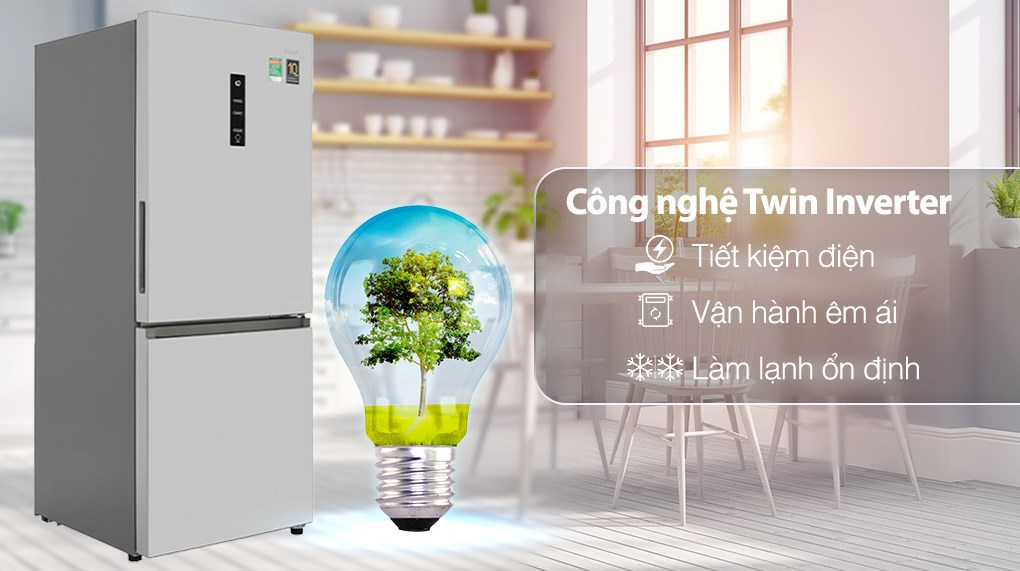 Tủ lạnh Aqua Inverter 260 lít AQR-I298EB SW - ảnh 2