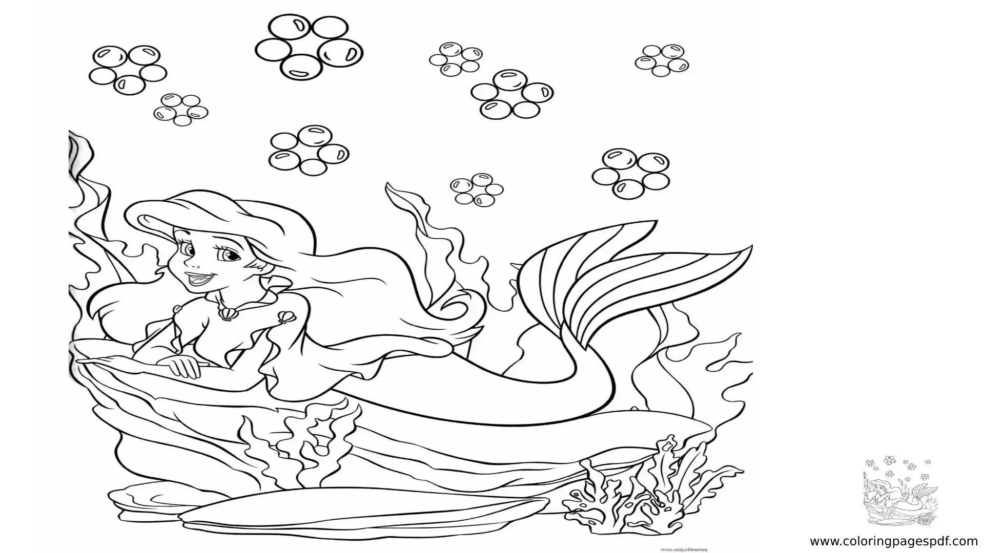 Coloring Pages Of Ariel Wearing A Shirt
