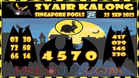 Prediksi Kalong SGP Hari Ini Jitu 23 September 2023