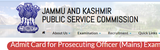 JKPSC PO Main Admit Card Released, Check Here How to Download Hall Ticket