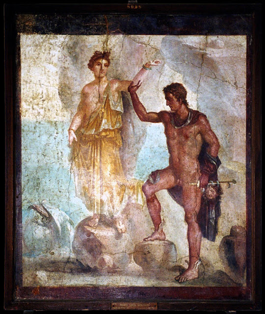 Τοιχογραφία από την Πομπηία Περσεύς και Ανδρομέδα, Αρχαιολογικό Μουσείο Νάπολης