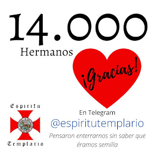 Ya somos 14000 hermanos en Telegram foto en el blog de Espíritu Templario noviembre 2021