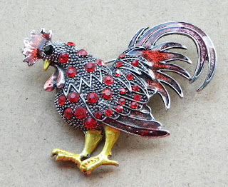 Red rooster or Cockerill brooch fashion