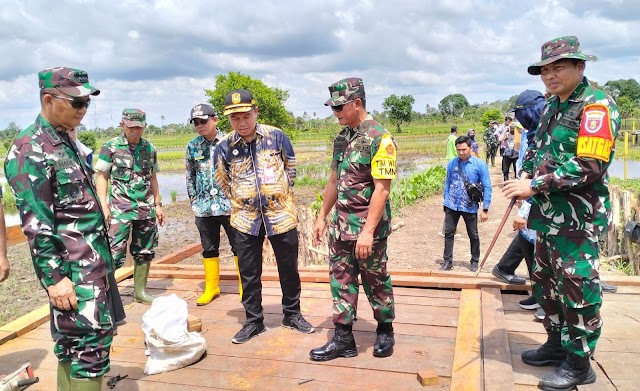 Dipantau Wasev, Pembangunan Jembatan di Sungai Lulut Dalam Optimis Selesai Sesuai Target