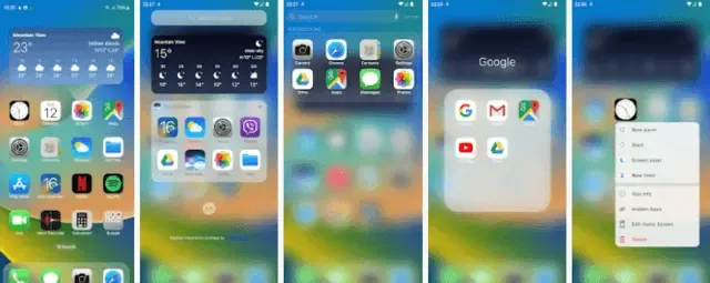 تغيير شكل الاندرويد الى ايفون عبر iOS 16 Launcher