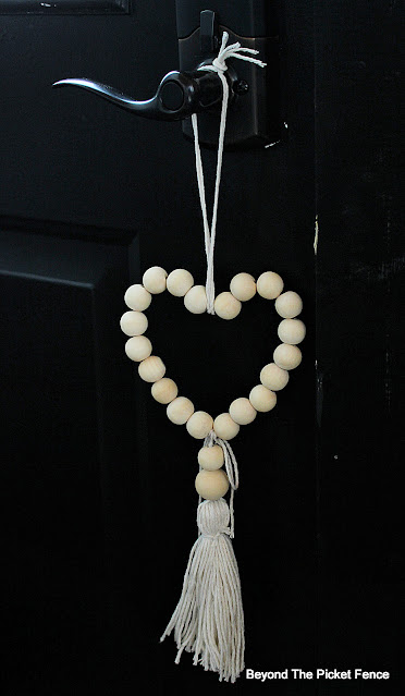 DIY Wood Bead Heart Tassel