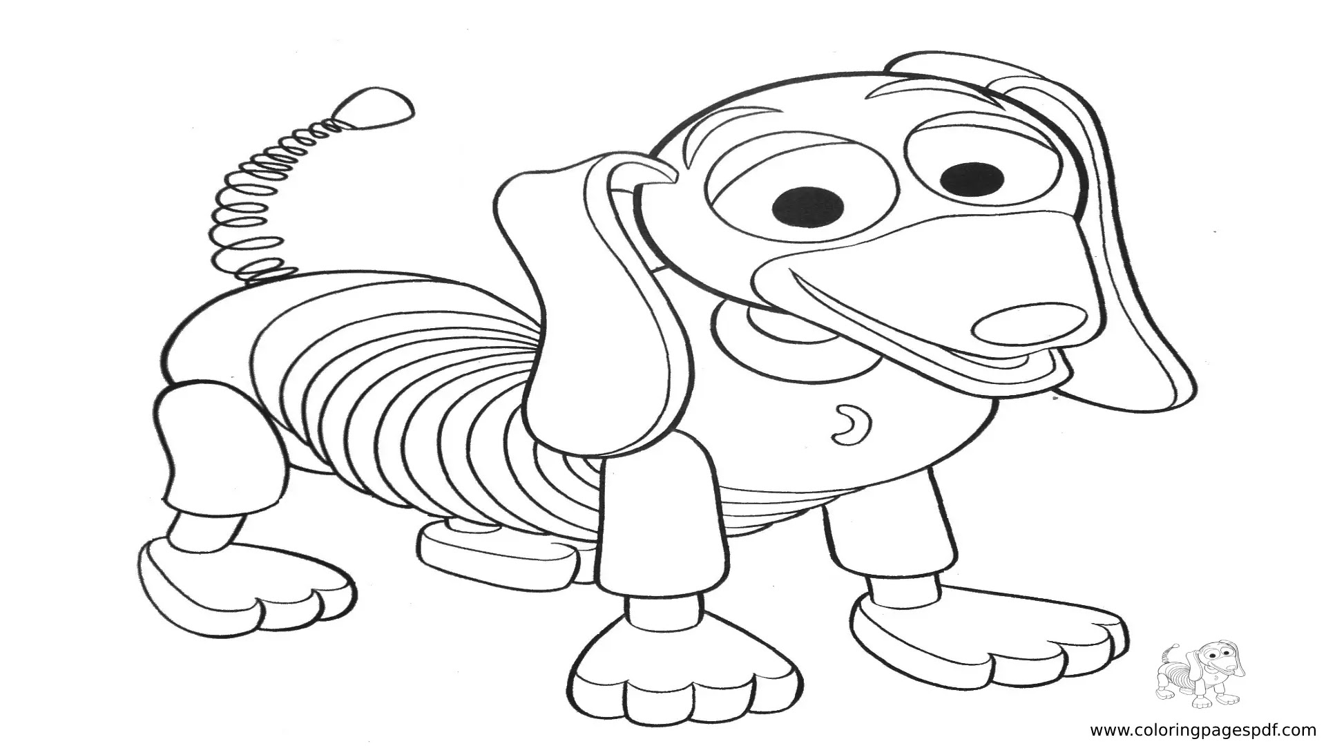 Coloring Pages Of Slinky Dog