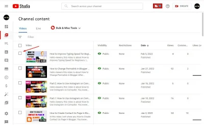 how to delete youtube channel video