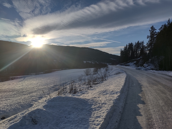 solnedgang på holleia