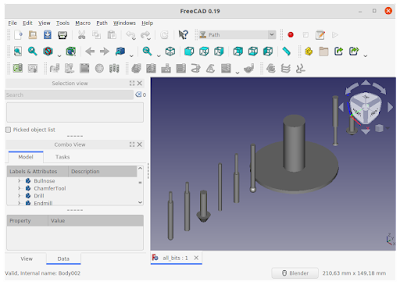 FreeCAD tools and settings for CNC 3018 Pro