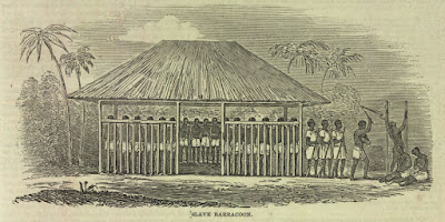 Figure 3. “Slave Barracoon” in Sierra Leone, West Africa, c1840s (courtesy The Illustrated London News, 14 April 1849, v.14:237)