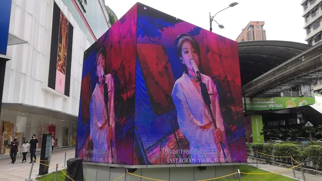 Fans Support Ad Yu Yan 喻言应援广告 Lot 10 Giant Cube Digital Out of Home Advertising Bukit Bintang Kuala Lumpur Malaysia